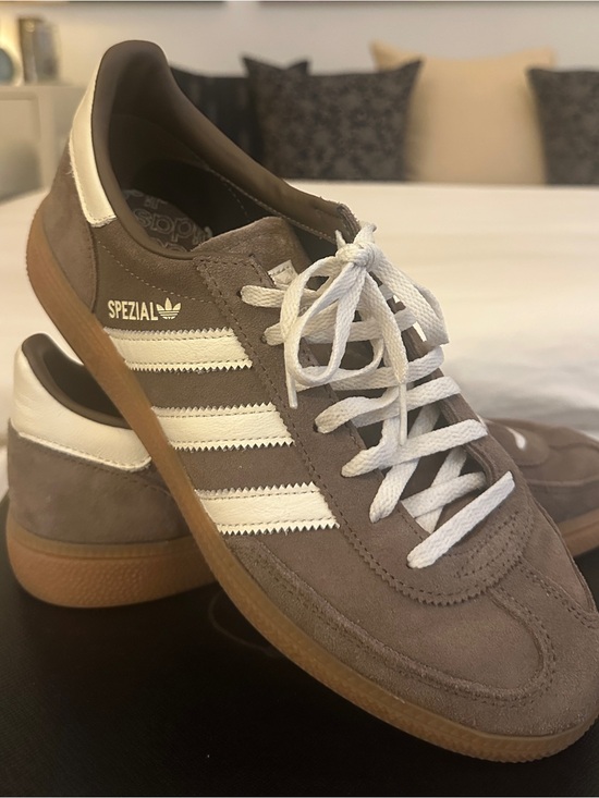 adidas Other - adidas Spezial Men's Taupe Suede Sneakers with White Stripes